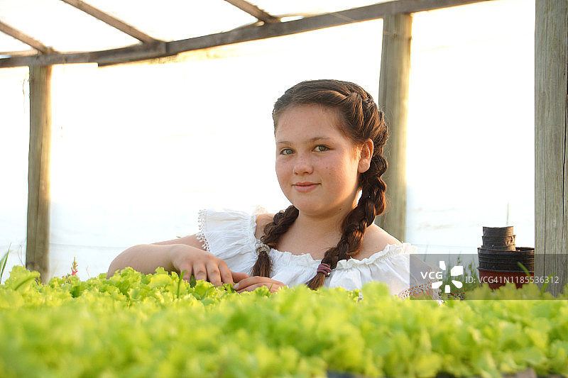 在果园里工作图片素材