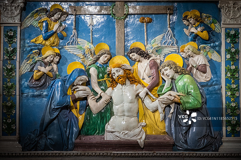 意大利托斯卡纳阿雷佐的拉韦尔纳圣殿图片素材