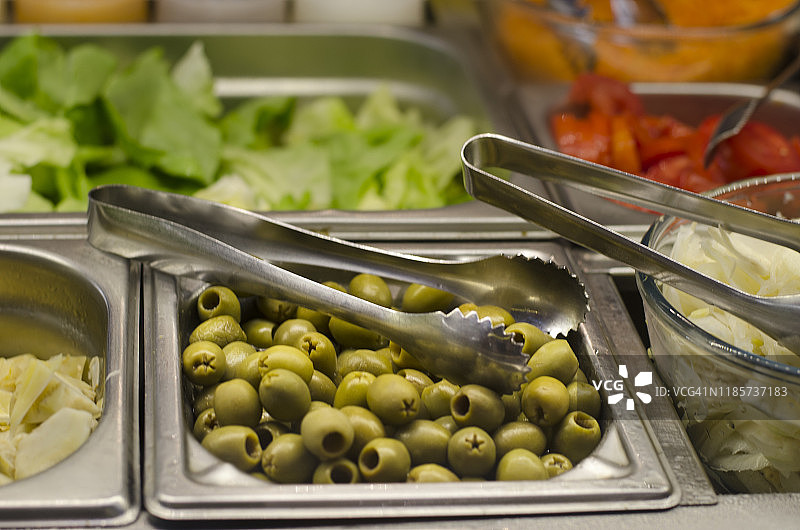 意大利佛罗伦萨的户外市场调味品摊位图片素材