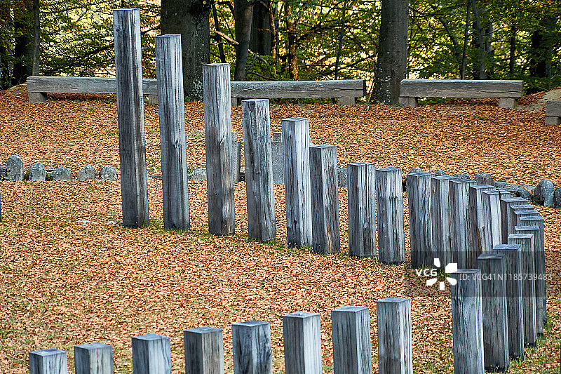 罗马尼亚欧洲萨米泽热图萨·雷吉亚古遗址的楼梯图片素材