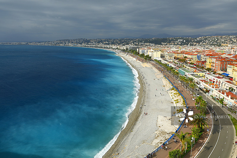 法国尼斯天使湾图片素材