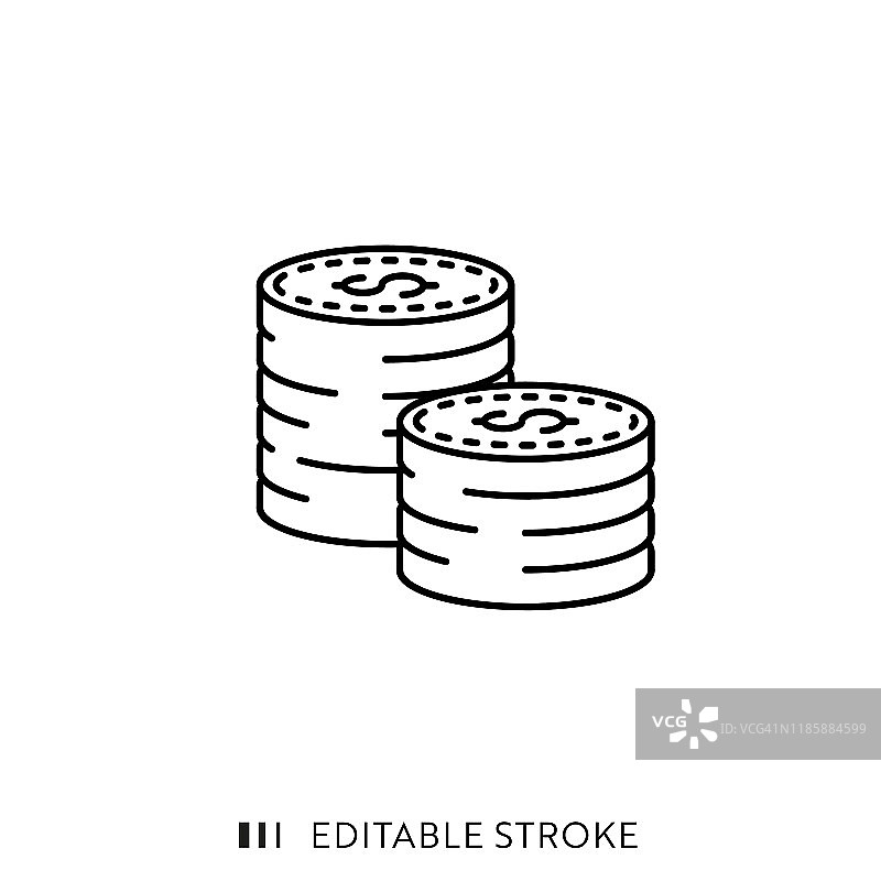 可编辑描边和像素完美储蓄图标图片素材