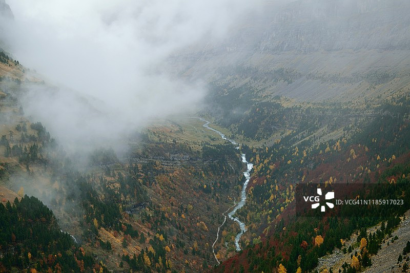 秋季奥德萨山谷鸟瞰图片素材