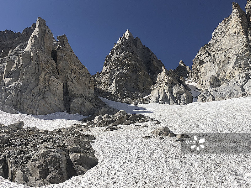从东冰川印约国家森林看到的马特宏峰图片素材