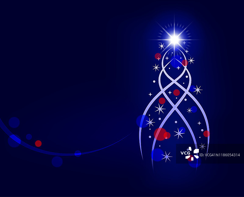 蓝色圣诞树图片素材