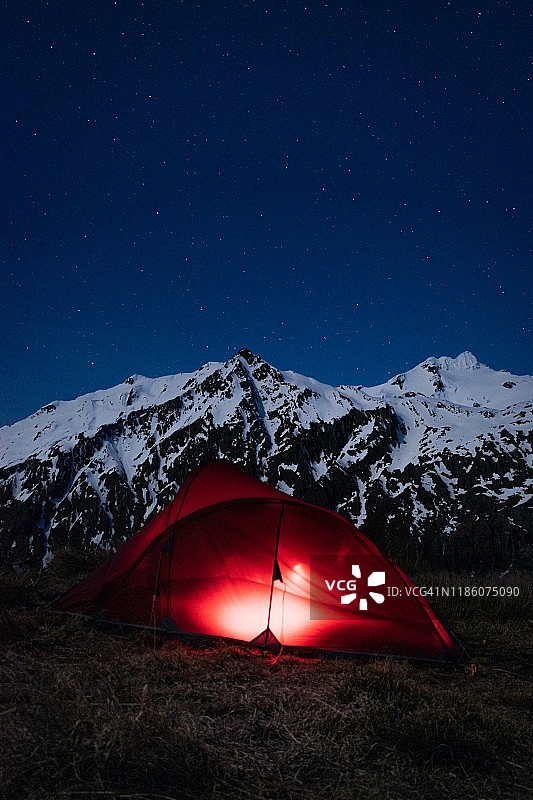 新西兰阿斯帕林山国家公园的星空景观图片素材