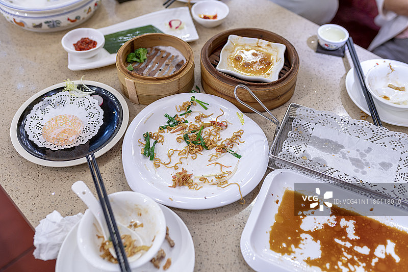 特写变化的点心在一个餐厅图片素材