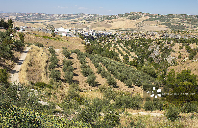 西班牙格拉纳达阿尔哈马镇风光图片素材