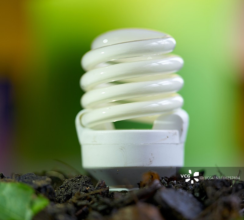 地球中的灯泡：绿色能源与可持续性图片素材