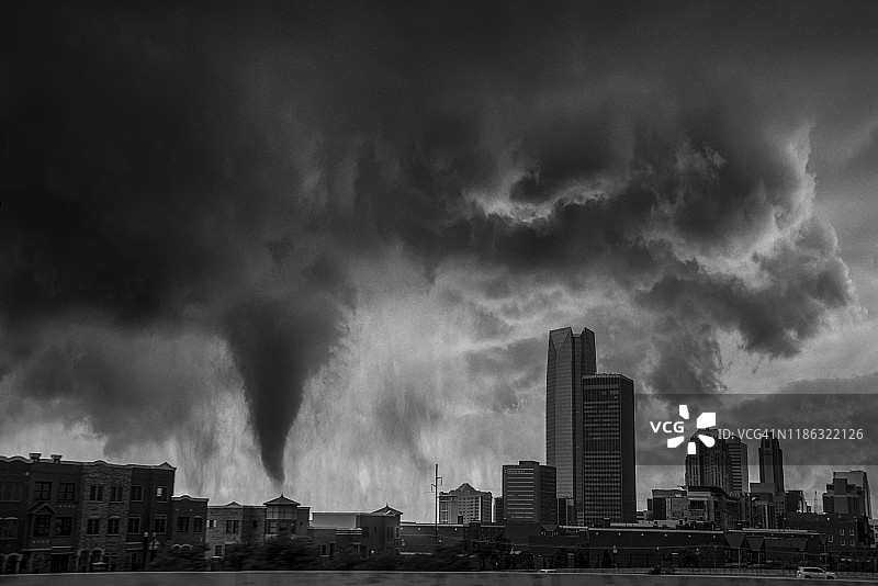 俄克拉荷马城龙卷风极端天气图片素材