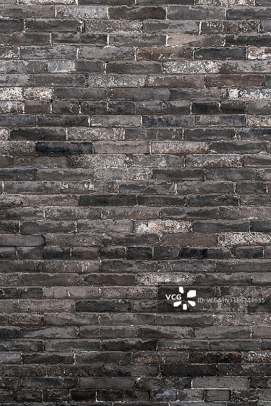 空旷的背景，风化的砖墙纹理图案/中国平遥图片素材