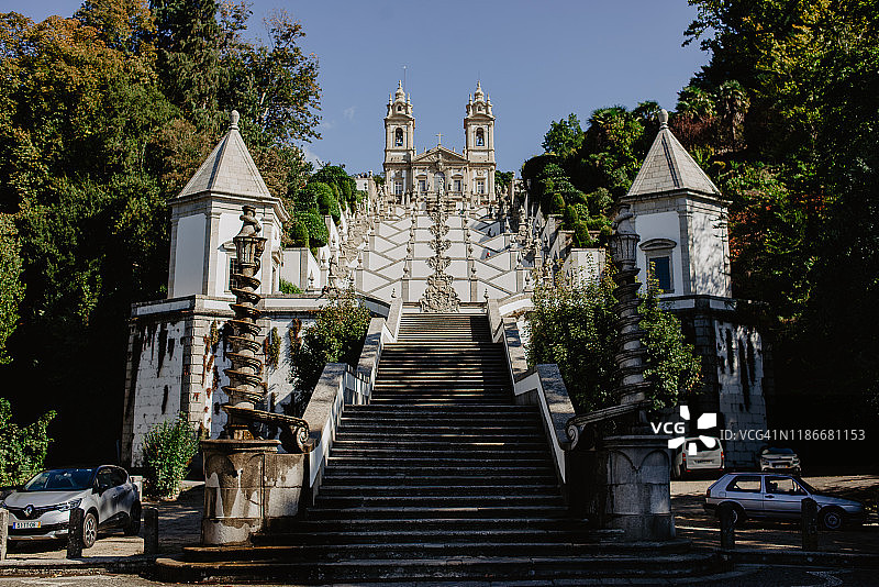 蒙特山上的邦热苏斯教堂图片素材