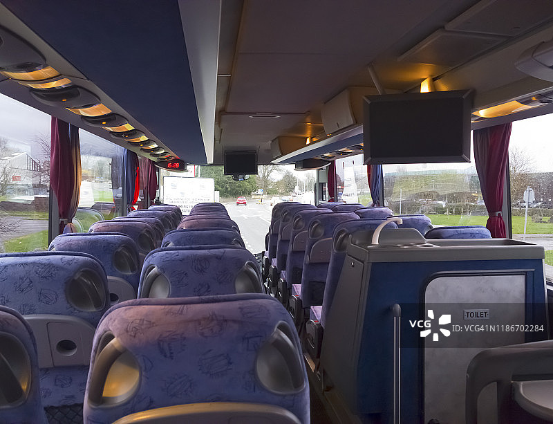 空荡荡的巴士座椅图片素材