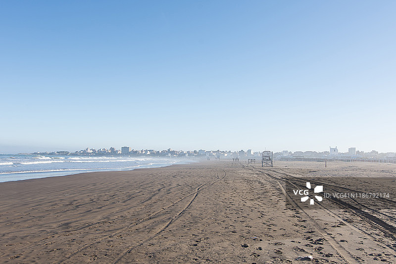 马德普拉塔市格兰德海滩，阿根廷图片素材