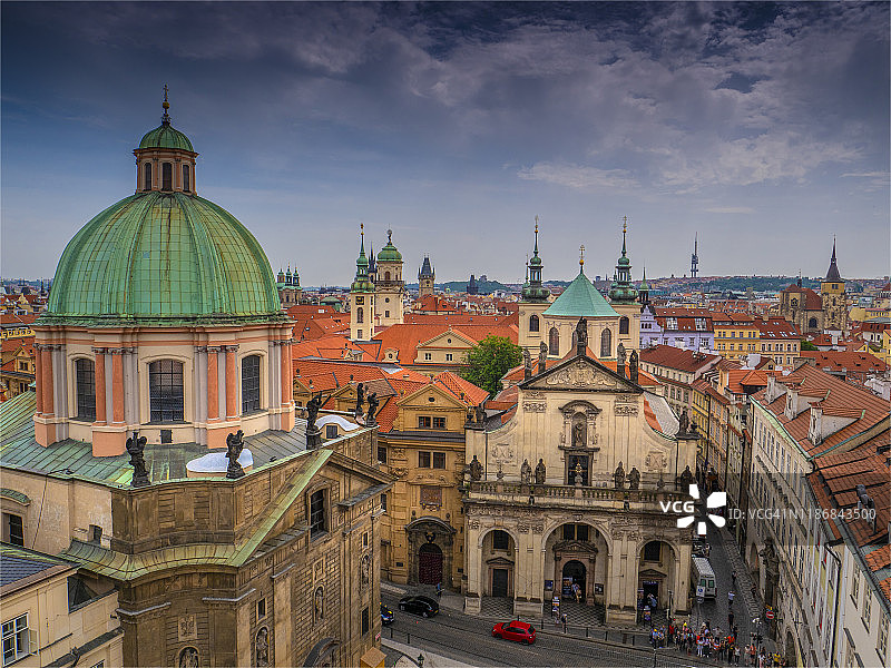 捷克共和国布拉格老城区城市景观图片素材