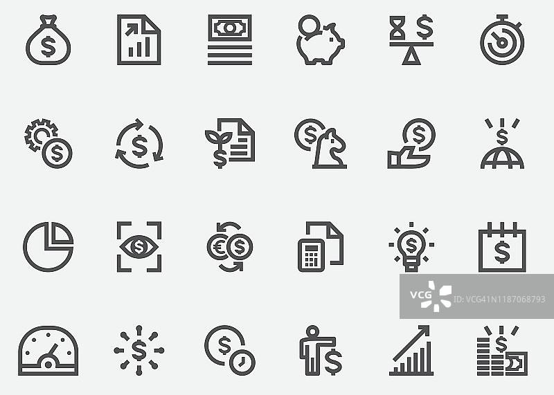 投资回报图形线条图标图片素材