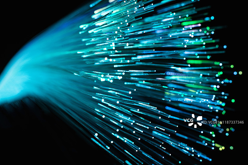 光纤灯丝特写图片素材