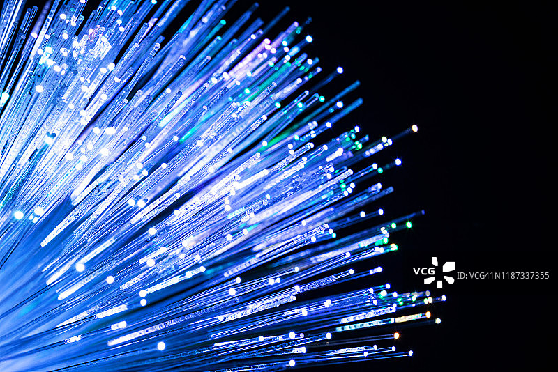 光纤灯丝特写图片素材