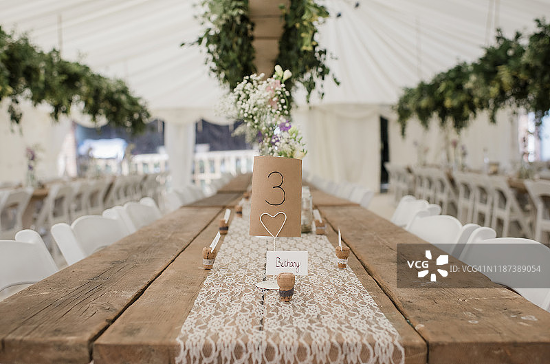 婚礼餐桌座位号码牌图片素材