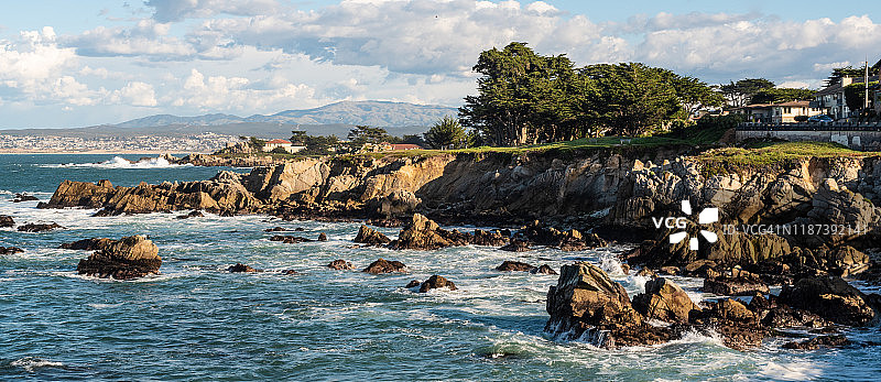 美国加利福尼亚州蒙特雷太平洋格罗夫图片素材