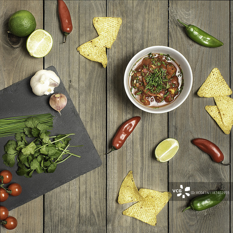 墨西哥公鸡沙拉图片素材