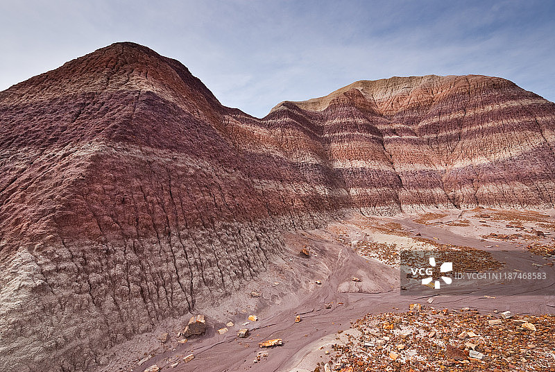蓝 Mesa 的荒地地貌图片素材