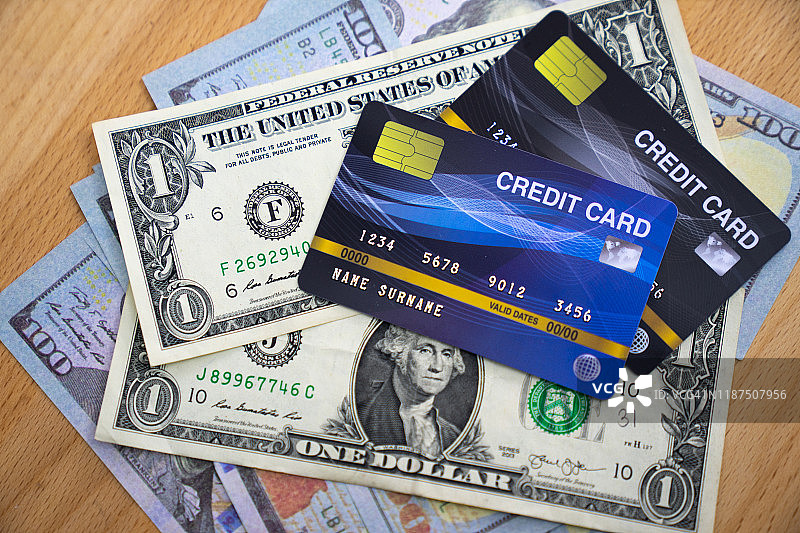 信用卡和美元图片素材
