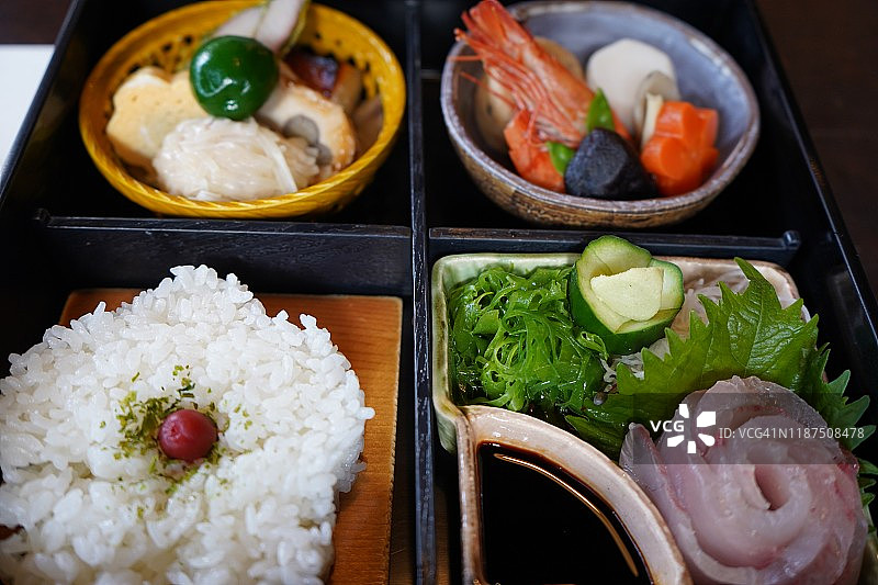 日式松花堂便当盒图片素材