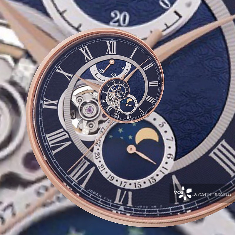 腕表照片生成的永恒时钟表面图片素材