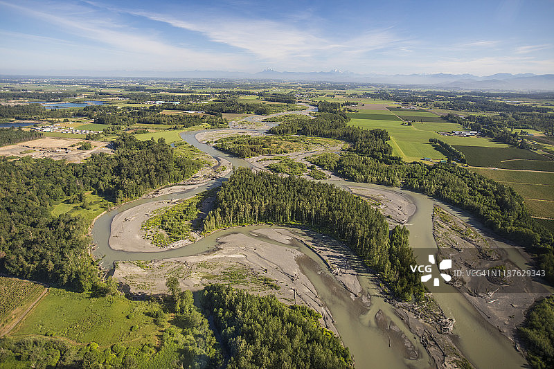 华盛顿州努克萨克河的交织河段图片素材