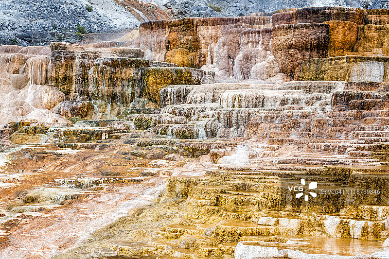 黄石猛犸温泉调色板泉图片素材