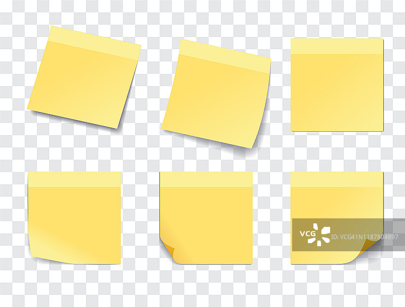 黄色便签图片素材