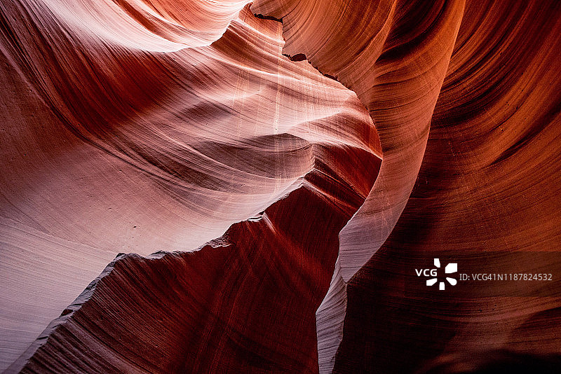 亚利桑那州下羚羊峡谷砂岩中的抽象图形图片素材