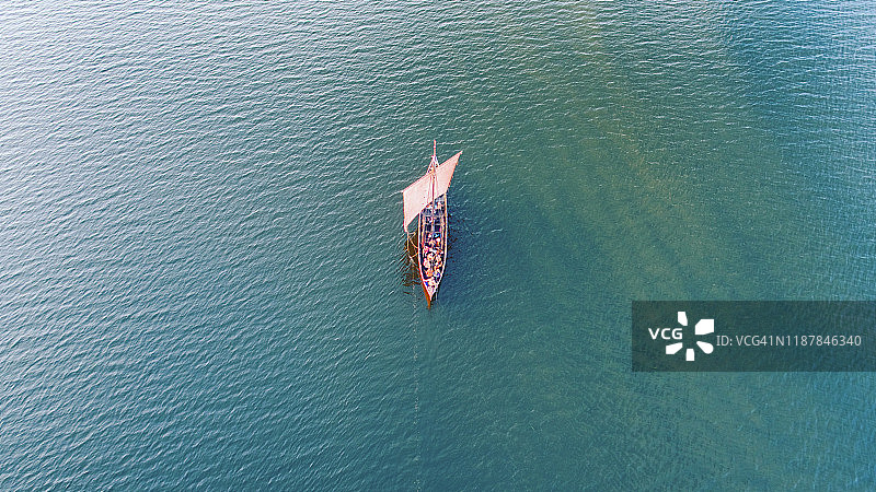 海上维京船图片素材