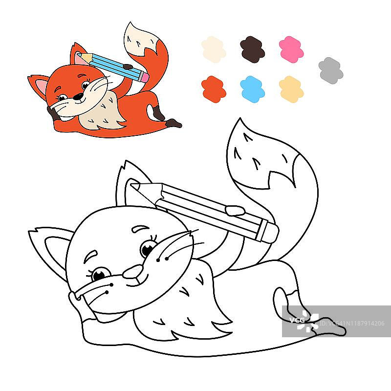 儿童涂色书图片素材