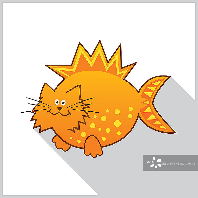 金色鲶鱼阴影图标图片素材