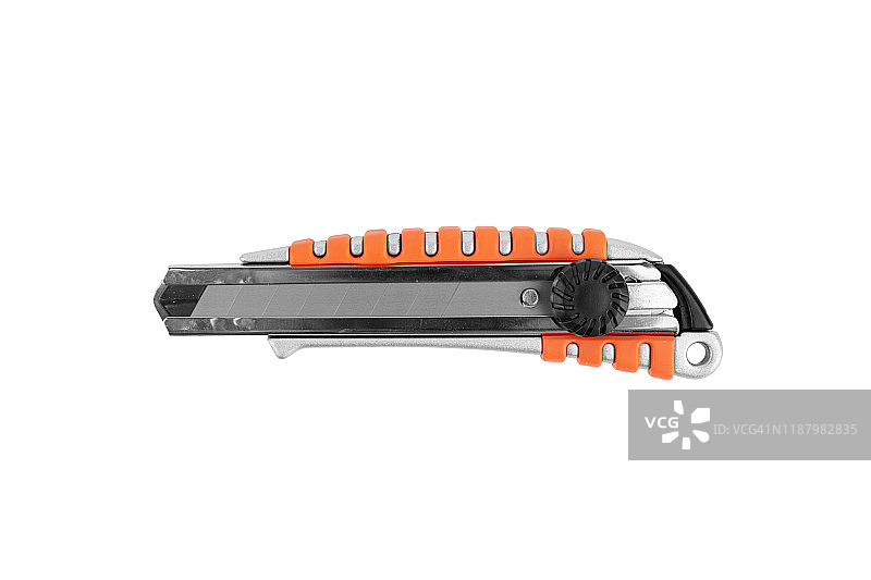 白色背景上的美工刀图片素材