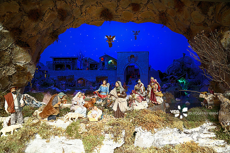 圣尼古拉·达·托伦蒂诺教堂的耶稣诞生场景图片素材