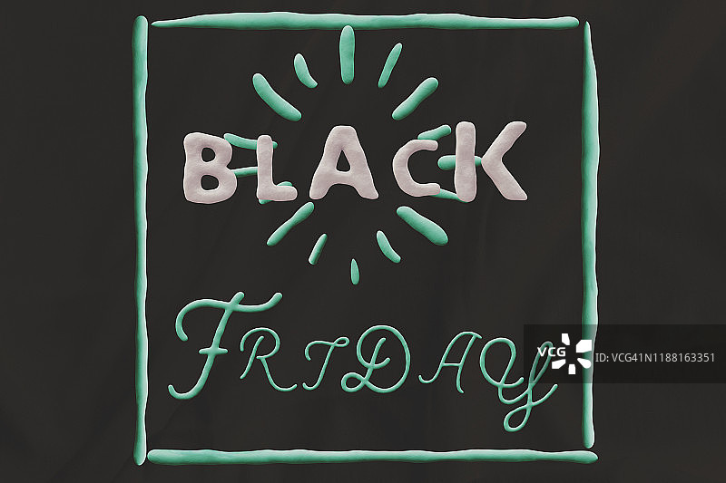 黑五促销黑底文字图片素材