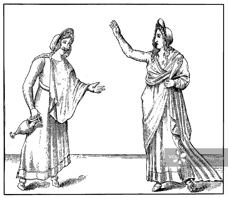 悲剧面具，古罗马图片素材