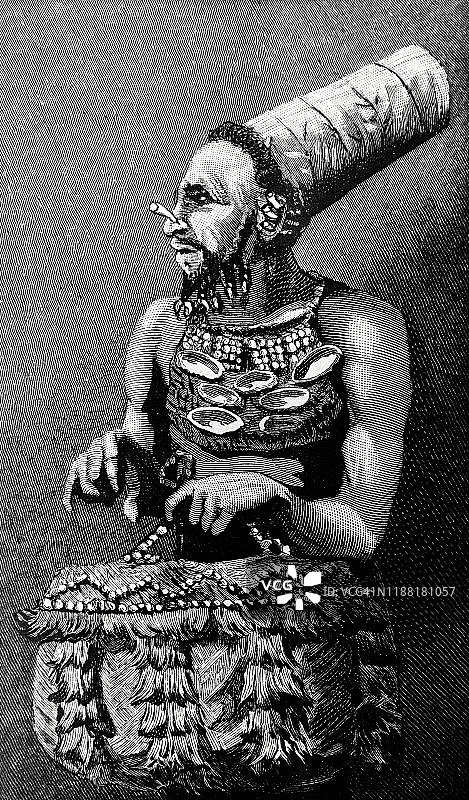 波利尼西亚土著居民与篮子肖像图片素材