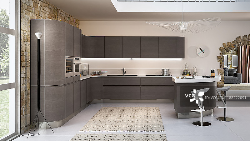 现代厨房图片素材