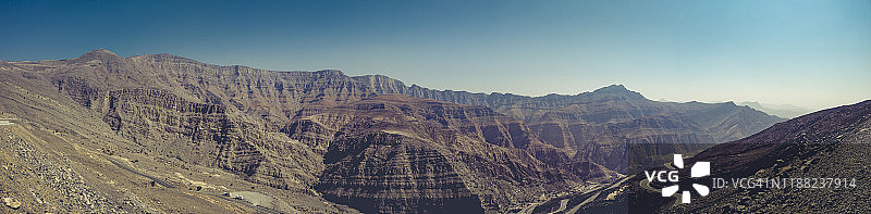 杰贝尔杰伊斯山路，拉斯海马，阿拉伯联合酋长国图片素材