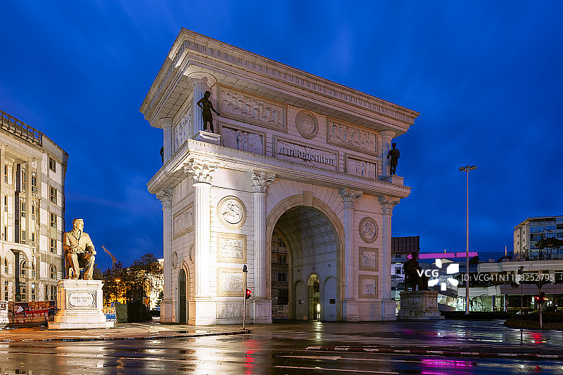 马其顿斯科普里马其顿门图片素材