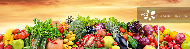 果蔬垂直分割线图片素材