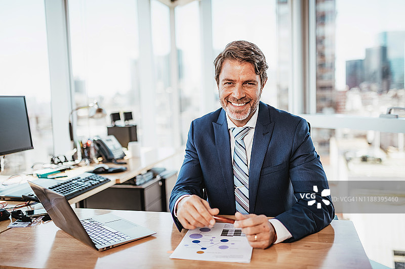 办公室里的成熟商人 - CEO在企业业务中做决策图片素材