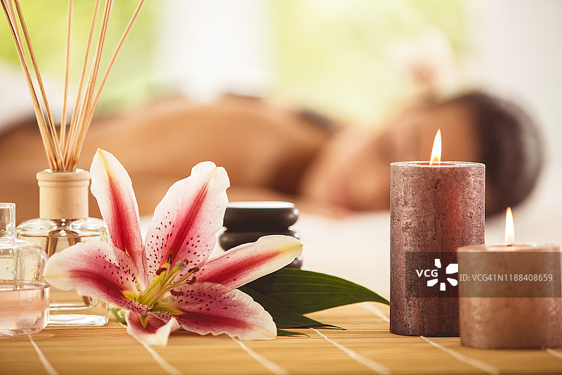 按摩和芳香疗法元素图片素材