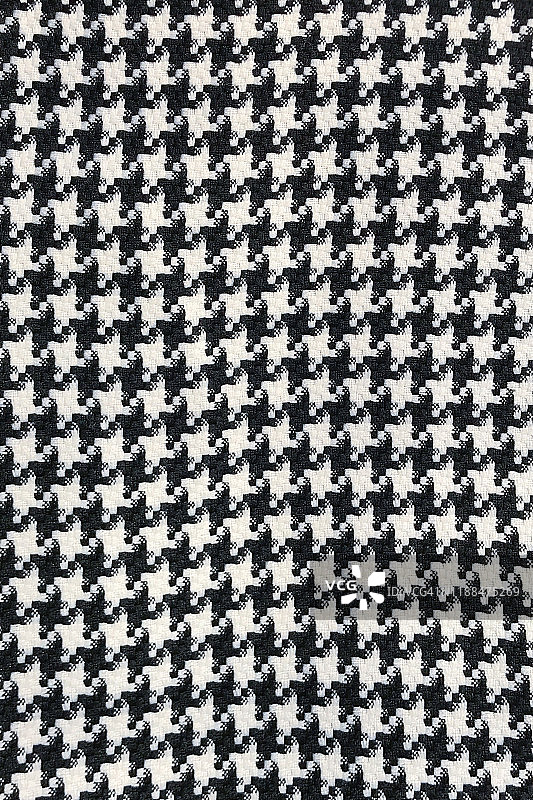 黑白千鸟格面料样本图片素材