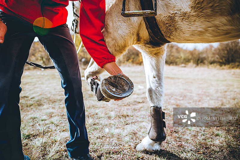马蹄上的马蹄铁图片素材