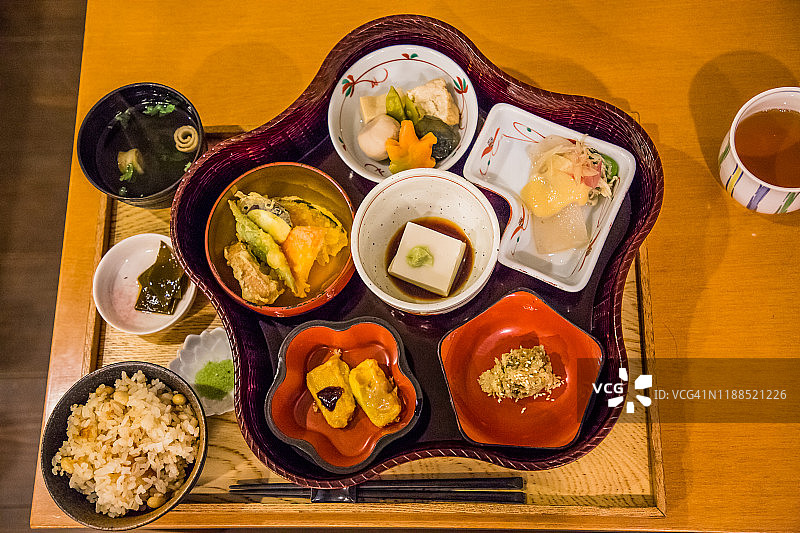 日式纯素餐图片素材